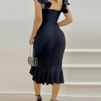 Casual Sexy Ruffled Sleeveless Dress - Thumbnail 4