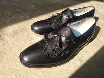 Latest Men's Handmade Tassels Loafer Style Shoes, Black Color Customize Shoes