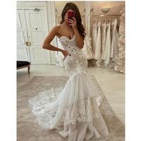 Lace Wedding Dresses  New Fashion Sexy Mermaid V Neck Backless Wedding Dress Bridal Gowns,1280 - Thumbnail 2