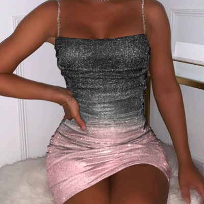 Casual fashion sexy sling sleeveless dress