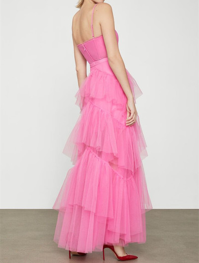 Princess Hot Pink Tiered Tulle Prom Dress，741