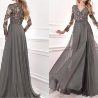 V Neck Mother of the Bride Dresses with Appliques,749 - Thumbnail 2