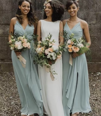 Bridesmaid Dresses Chiffon Slit Under 100