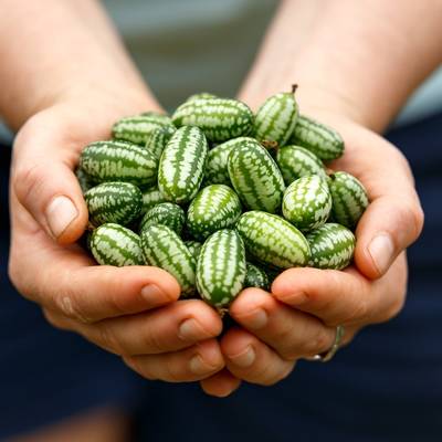 Cucamelon mexican sour gherkin mouse melon sandita "little watermelon" heirloom premium seed packet