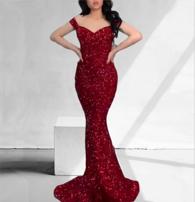 Off The Shoulder Mermaid Bodycon Long