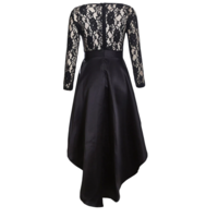 Elegant Dress Women O Neck Long Sleeve - Thumbnail 1