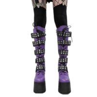 Punk Gothic Style Metal Rivets Platform - Thumbnail 5