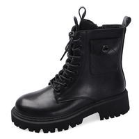 White Lace Up Punk Ankle Boot For Women - Thumbnail 7