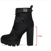 Women's Ankle Boots Woman Platform Zipper - Thumbnail 3