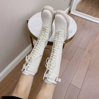 Gothic Shoes Female Fashion Leather  - Thumbnail 3