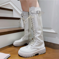 Gothic Shoes Female Fashion Leather  - Thumbnail 1