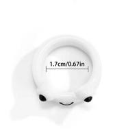 4pcs/set Colorful Acrylic Frog Chick Rings - Thumbnail 7