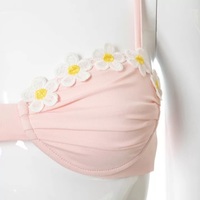 Cute Pink Floral Backless Vest Strapless Shirt Crop Top Corset Beach Boho Summer Aesthetic Casual E-Girl Kawaii Korean Japanese Harajuku - Thumbnail 7