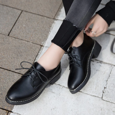 British style oxford shoes women casual lace