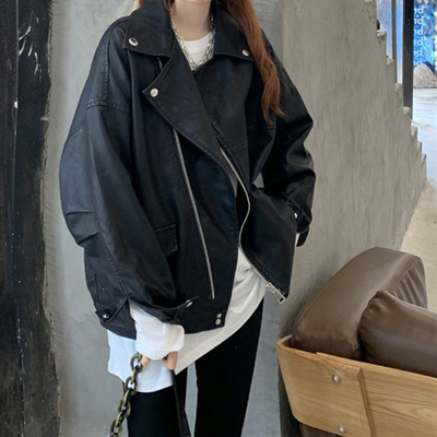 Black Loose Coat High Quality Casual Jacket