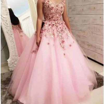 Hot sexy pink prom dresses rose petal hand made flowers ball gown off shoulder floor length arabic dubai style for party prom gowns