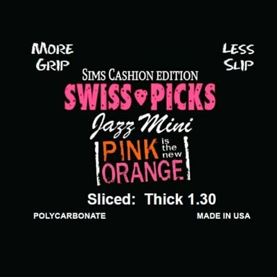 JAZZ MINI SIMS CASHION EDITION 12 PICKS SLICED THICK 1.30MM