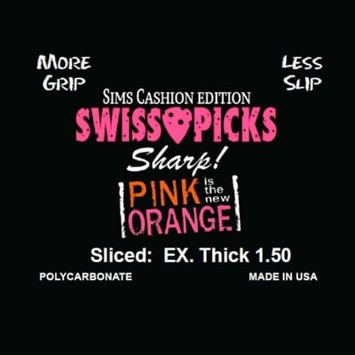 SHARP SIMS CASHION EDITION 12 PICKS SLICED EXTRA THICK 1.50MM