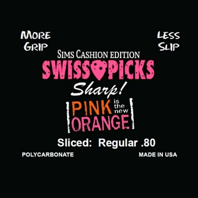 SHARP SIMS CASHION EDITION 12 PICKS SLICED REGULAR .80MM