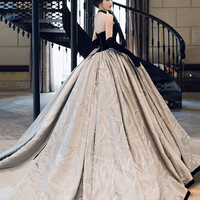 Amazing satin long ball gown dress formal dress - Thumbnail 3