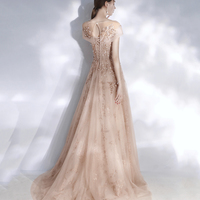 Stylish tulle sequins long prom dress evening dresses - Thumbnail 5