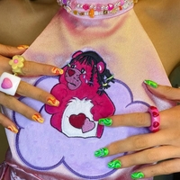 Cute 2pcs Pink Silk Halter Bear Cartoon Sleeveless Crop Top + Ruffle Mini Pleated Skirt Summer Aesthetic Casual E-Girl Kawaii Korean Japanese Harajuku - Thumbnail 5