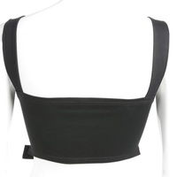 Cute Black Buckle Belt Tank Crop Top Sleeveless Shirt Camisole Bustier Corset Punk Goth Summer Aesthetic E-Girl Kawaii Korean Japanese Harajuku - Thumbnail 8