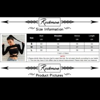 Cute Black Criss Cross Bandage Hallow Out Long Sleeve T-shirt Crop Top Summer Aesthetic Casual E-Girl Kawaii Korean Japanese Harajuku - Thumbnail 7