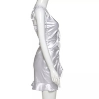 Cute Sexy Silk Sling French Mini Bodycon Dress Party Club Summer Aesthetic Casual E-Girl Kawaii Korean Japanese Harajuku - Thumbnail 5