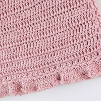 Pink Strawberry Crochet Knit Top + Sash Beach Mini Skirt  - Thumbnail 4