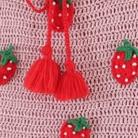 Pink Strawberry Crochet Knit Top + Sash Beach Mini Skirt  - Thumbnail 5
