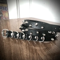 Staggered 1-row short British stud belt - Thumbnail 1