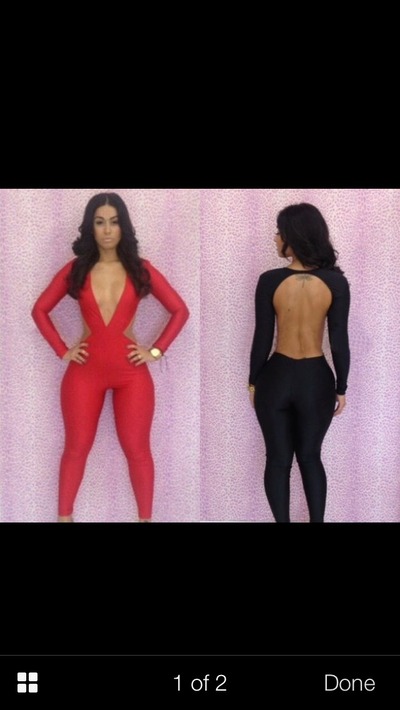 Sassy Catsuit Red or Black