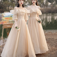 Cute tulle sequins long prom dress A line evening dress - Thumbnail 7