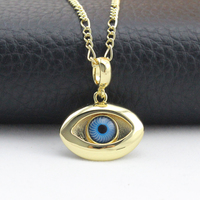 Free Shipping-GOLD EVIL EYE NECKLACE - Thumbnail 1