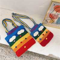 RAINBOW HANDMADE KNIT BAG - Thumbnail 5