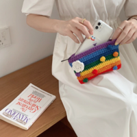 RAINBOW HANDMADE KNIT BAG - Thumbnail 6