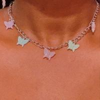 PASTEL CLOUD AND BUTTERFLY NECKLACE - Thumbnail 2