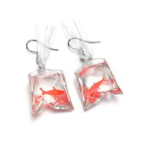 "FISH IN BAG" EARRINGS - Thumbnail 1