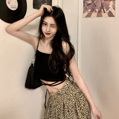 Cute sexy sweet basic cotton camisole sleeveless crop top summer aesthetic casual e-girl kawaii korean japanese harajuku - Thumbnail 5