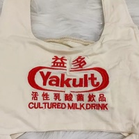 Cute Sexy Yogurt Embroidery Backless Strappy Sleeveless Shirt Tank Crop Top Summer Aesthetic Casual E-Girl Kawaii Korean Japanese Harajuku - Thumbnail 2