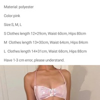 Cute 2pc Set Pink Glitter Fairy Crop Top + Mini Skirt Sexy Club Party Rave Summer Aesthetic Casual E-Girl Kawaii Korean Japanese Harajuku - Thumbnail 9