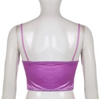 Cute Sexy Pink Satin Butterfly Corset Bustier Camisole Tank Crop Top Beach Party Summer Aesthetic Casual E-Girl Kawaii Korean Japanese Harajuku - Thumbnail 8