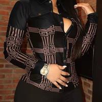 Elegant Single Breasted Long Sleeve Slim Fit V-Neck Button Pocket Shirt - Thumbnail 1