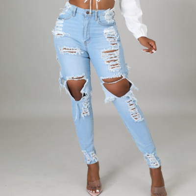 Fashion sexy ripped jeans