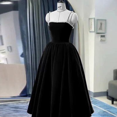 Cute velvet pearl short a line prom dress homecoming dress - Thumbnail 1