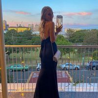 Marvelous Mermaid Halter Navy Blue Long Prom Evening Dresses - Thumbnail 1