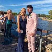 Marvelous Mermaid Halter Navy Blue Long Prom Evening Dresses - Thumbnail 3