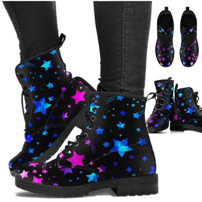 New fashion cartoon pattern high top martin boots - Thumbnail 2