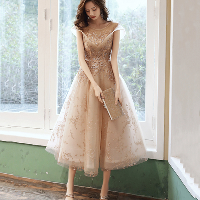 Cute tulle sequins short prom dress homecoming dress - Thumbnail 2